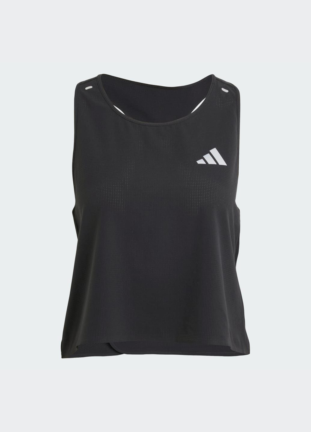 Чорний майка adi365 running climacool+ adidas перероблений поліестер