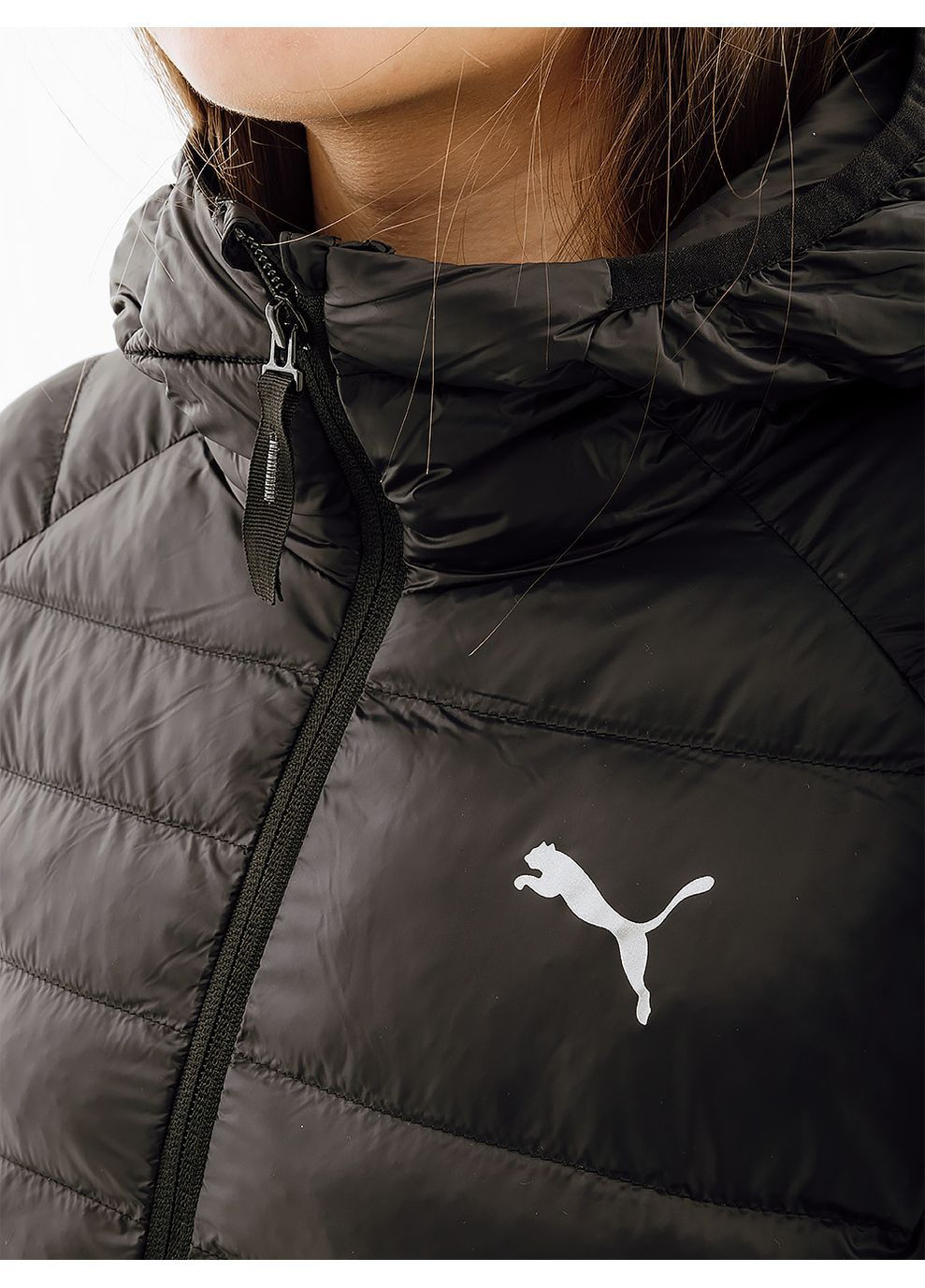 Чорна демісезонна жіноча куртка packlite jacket чорний Puma