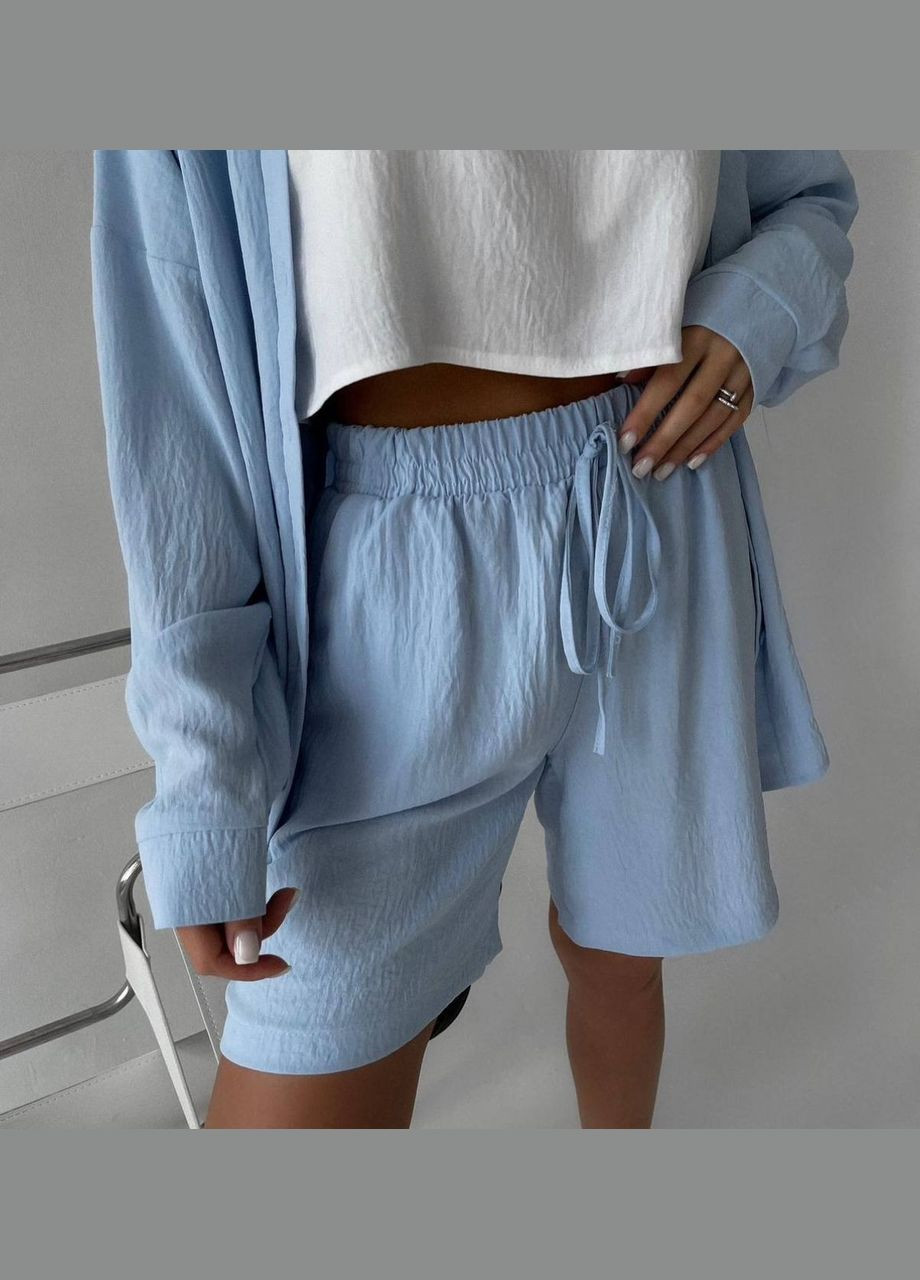 Костюм 3-ка (сорочка+шорти+топ) No Brand (345742131)