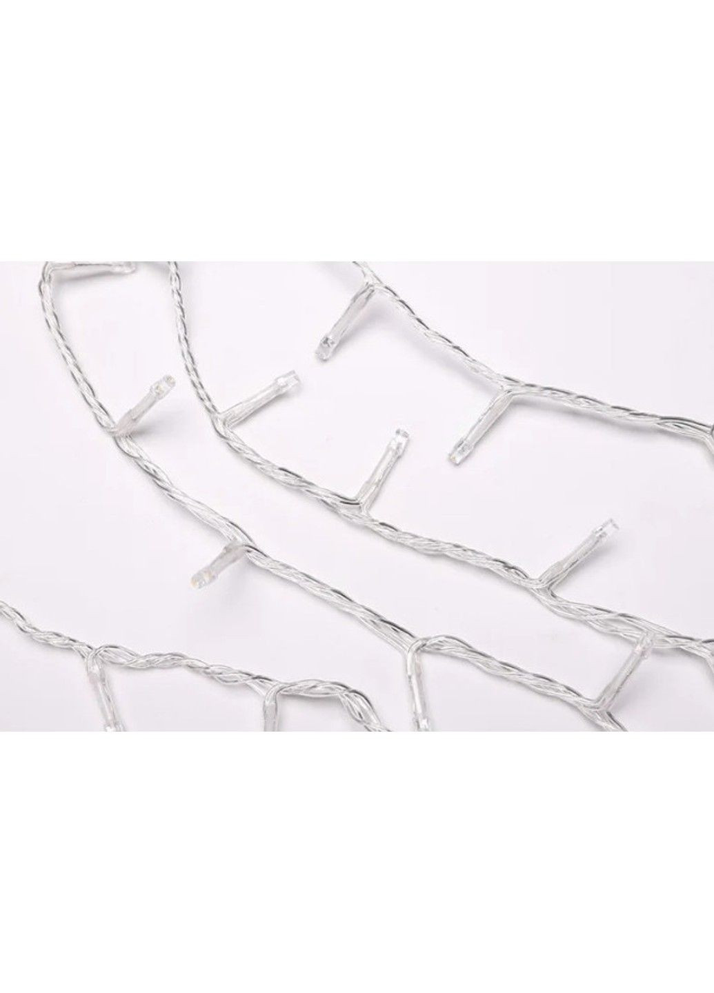 Гирлянда штора Водопад 3х3 м 320 LED (прозрачный шнур, с переходником) Цветной свет No Brand (331639662)