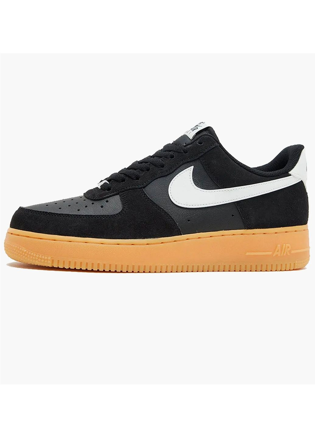 Чорні кросівки чоловічі air force 1 low 07 lv8 summit white gum black Nike