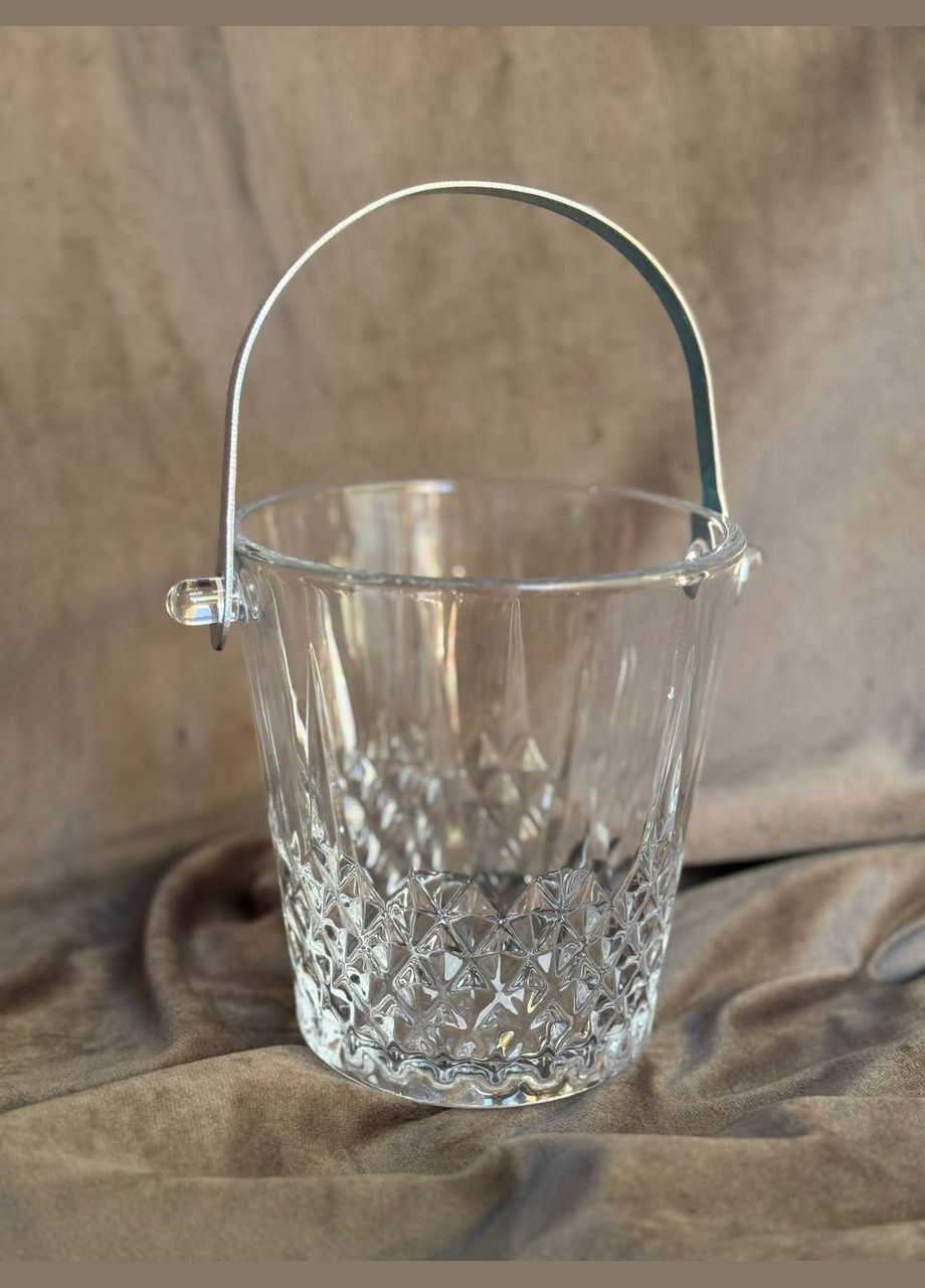 Ведро для льда Waterford Lismore стеклянное со щипцами 1 л Прозрачный HP-19-21GLASS Yiwu (338195376)