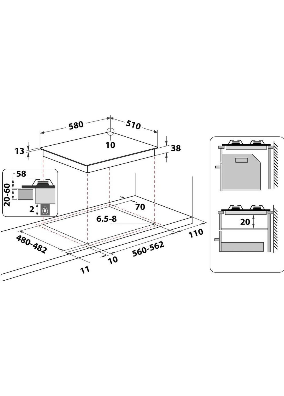 Варочная поверхность TKRL 661 NB WHIRLPOOL (330028984)