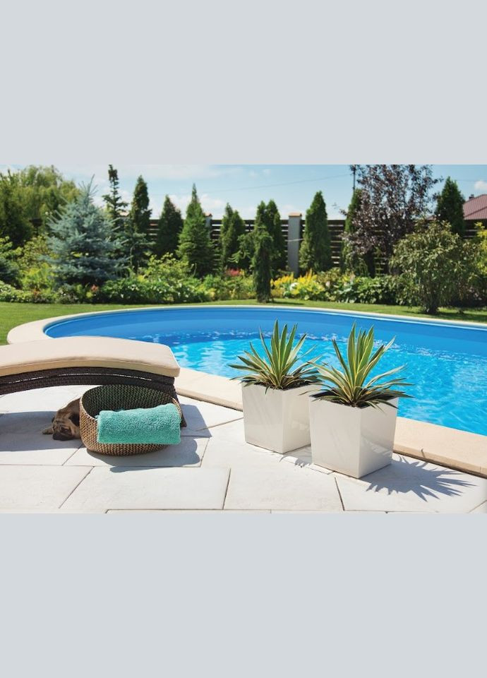 Кашпо 250x250 крем, пластик Lamela Юка (336551357)