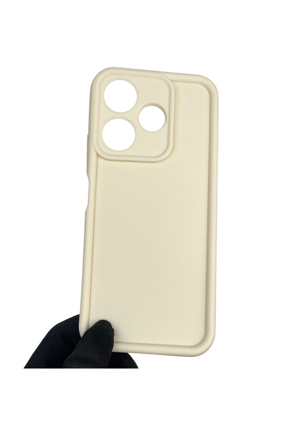 Чехол силиконовый Soft Touch для Redmi 13 4G молочный (Полная защита камеры) Xiaomi (366389951)