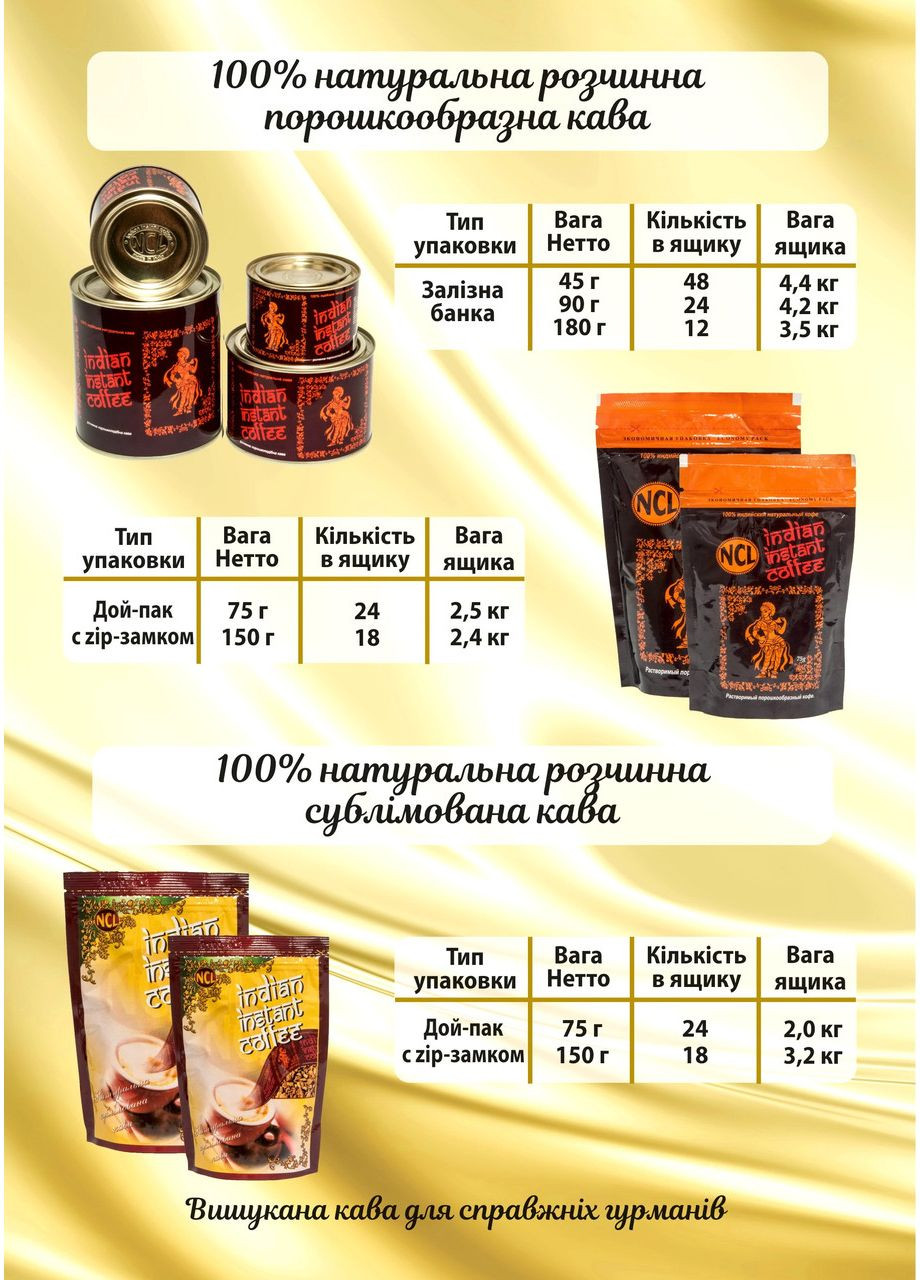 Кава розчинна NCL 75 г Індіан Інстант Кава No Brand (358791015)