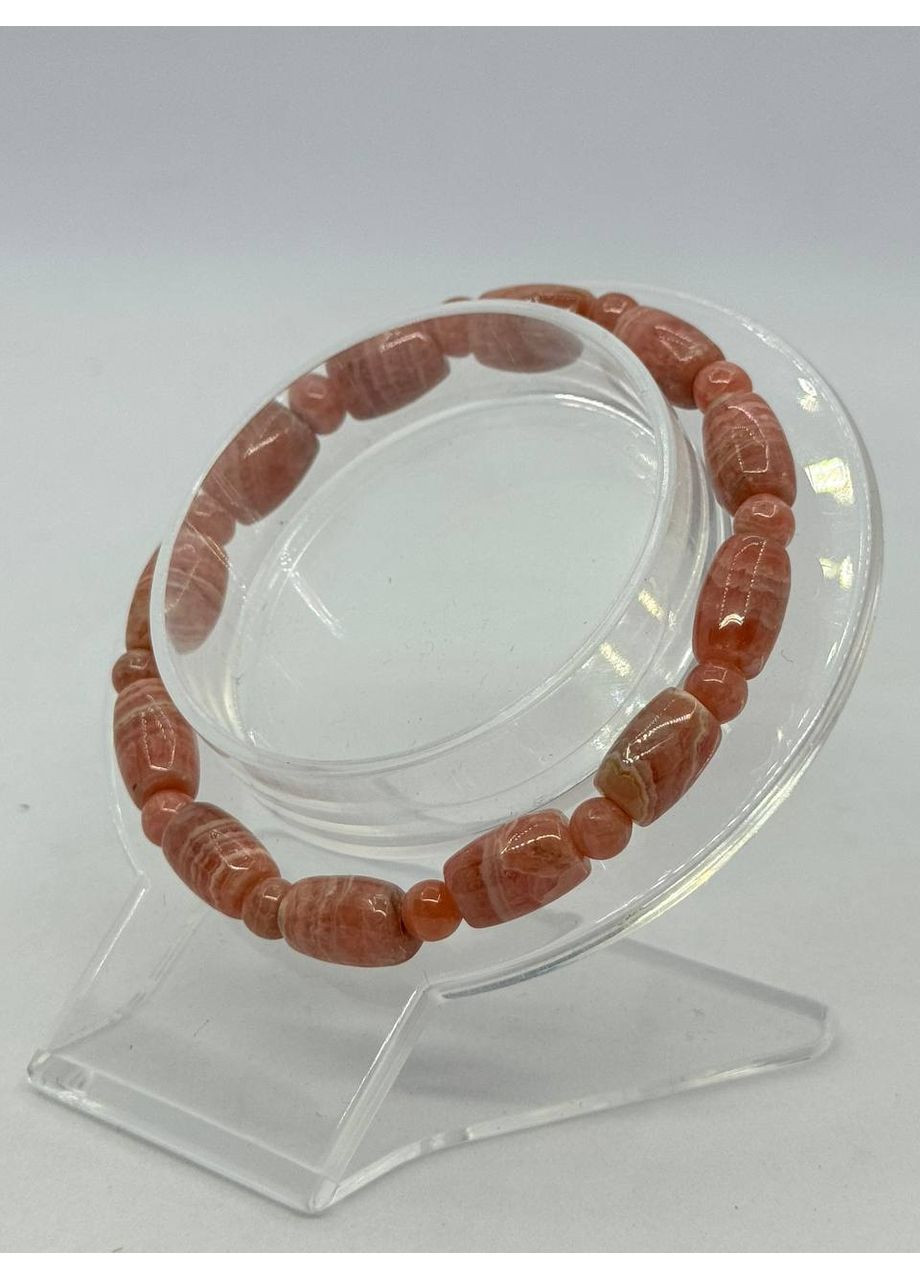 Браслет з родохрозиту 11*7 мм 16 см Рожевий No Brand (363829993)