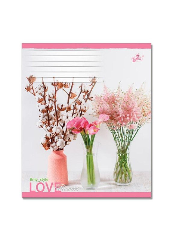 Тетрадь 36 листов линия "Бриск" / Люблю цветы Бріск (342416144)