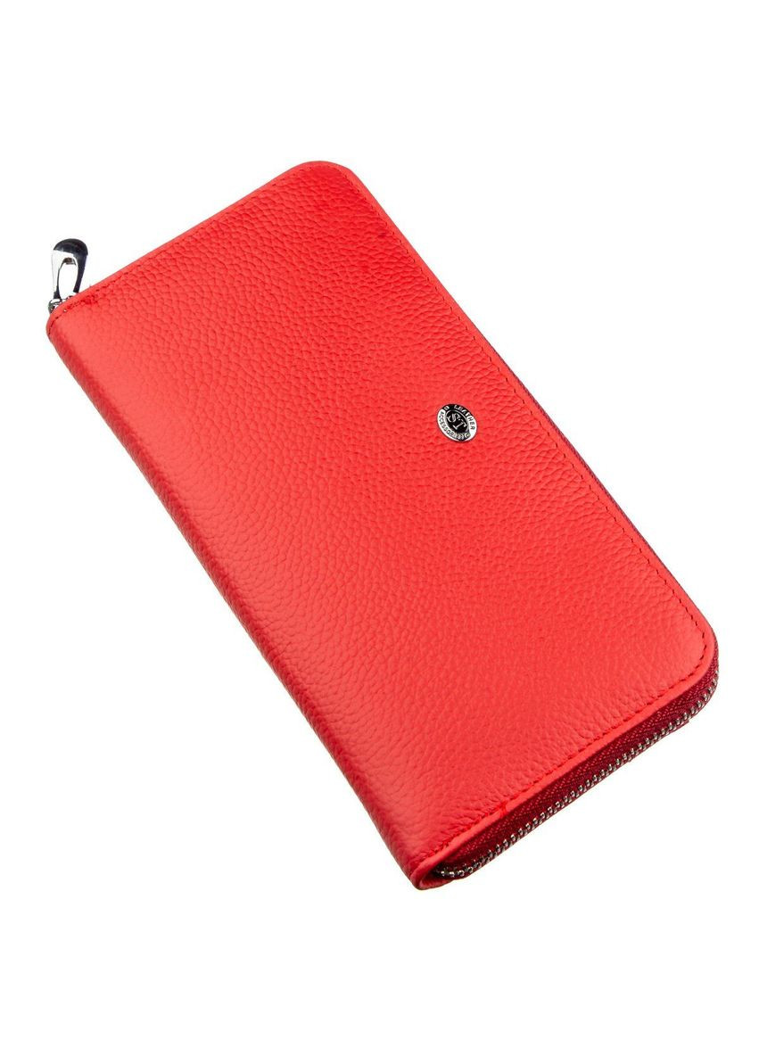 Жіночий клатч Шкіряний з монетницею 18862 Червоний st leather (306881720)