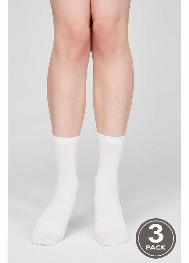 Хлопковые носки (3 пары) Legs 21.1 socks white (290987439)