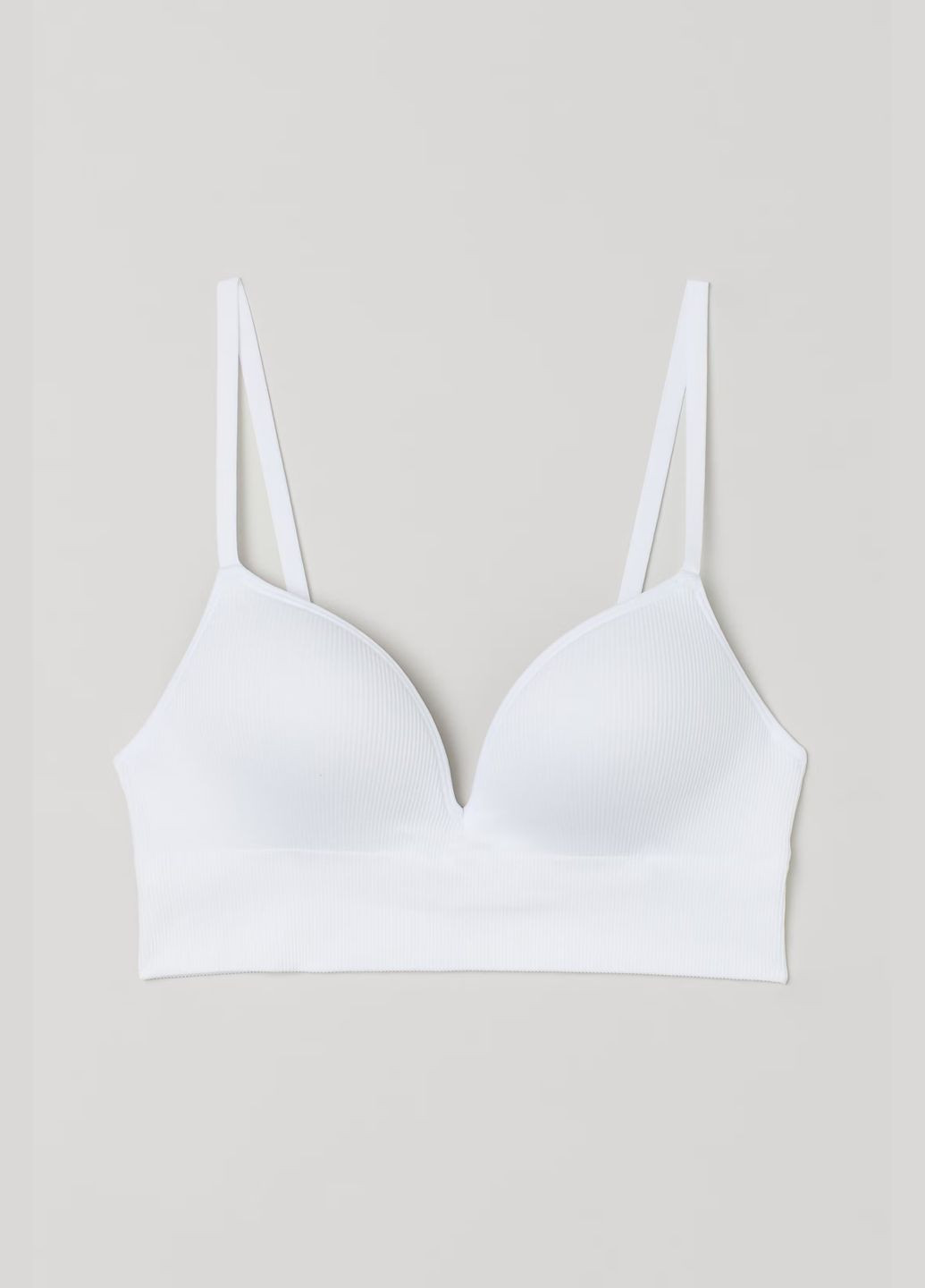 Білий бюстгальтер безшовний з пуш-ап H&M