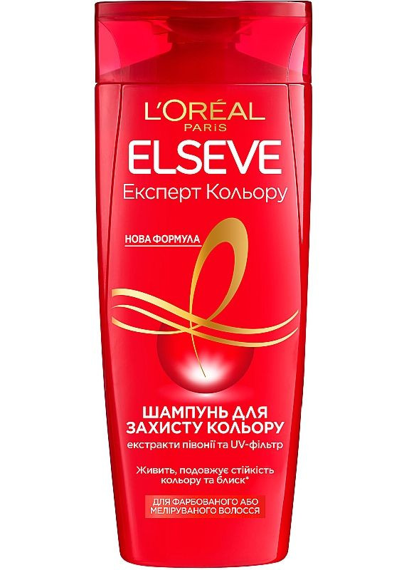 Шампунь для фарбованого або мелірованого волосся з екстрактом півонії і UV-фільтром Elseve Shampoo 1000ml (2-414593) L'Oreal Paris (369796621)