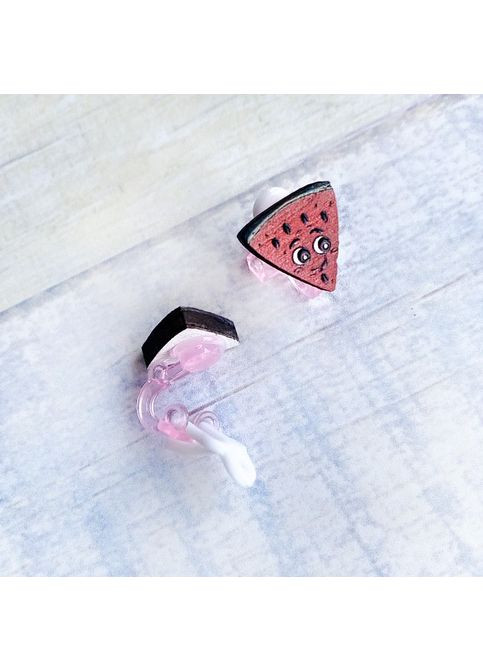 Детские серьги клипсы Арбуз (принт k_015) CASE CONTROL (360703838)