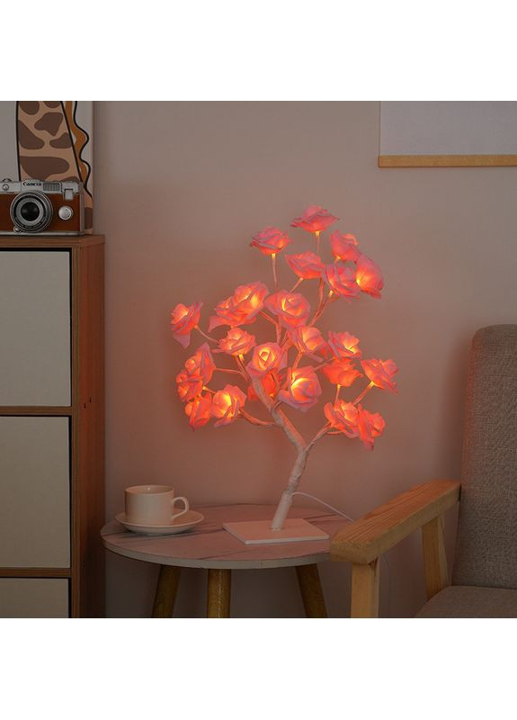Настольный Лед Светильник ночник из роз с теплым красным светом 24 LED (розы) 220V, праздничное освещение дерево новогоднее из No Brand (361669570)