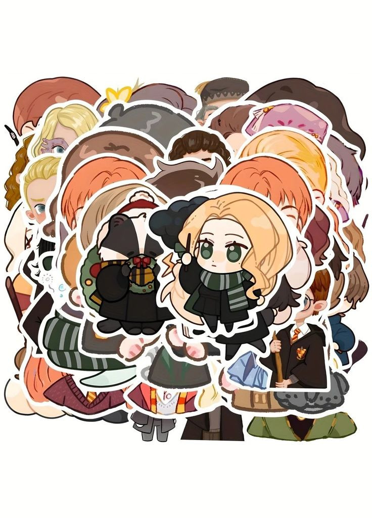 Стікери Гаррі Поттер Harry Potter стікерпак наклейки набір наклейок 48 шт Shantou (332996999)