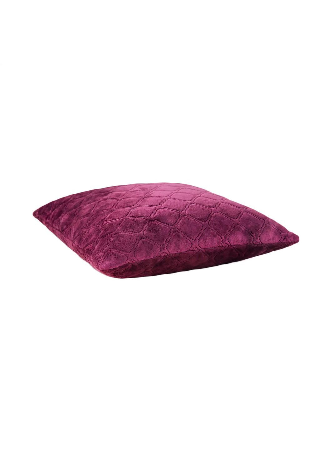 Декоративная велюровая подушка 40*40 см, гипоаллергенная Бордовая (228504040) ТЕП (365851620)