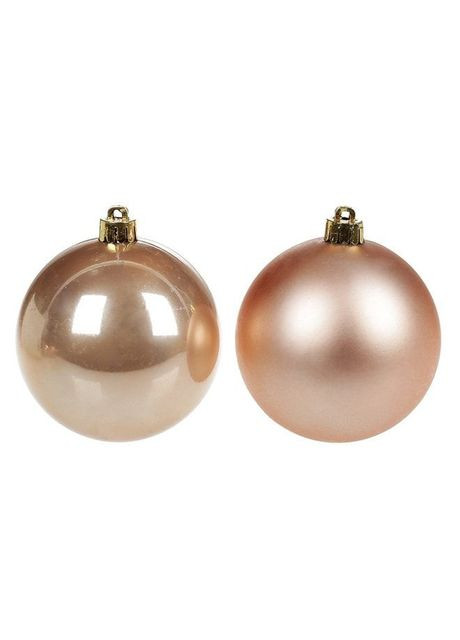 Набор пластиковых новогодних шаров 4 шт. D-8 см. 12025 Flora (360639977)