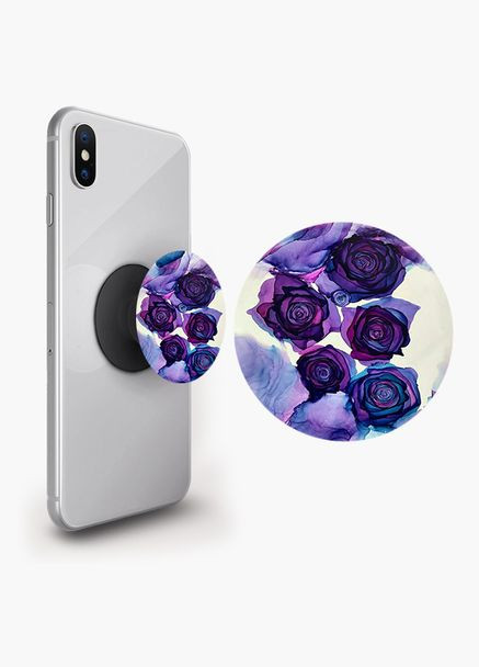 Попсокет тримач для смартфона (Popsockets) Абстракція Чорний No Brand (302083853)