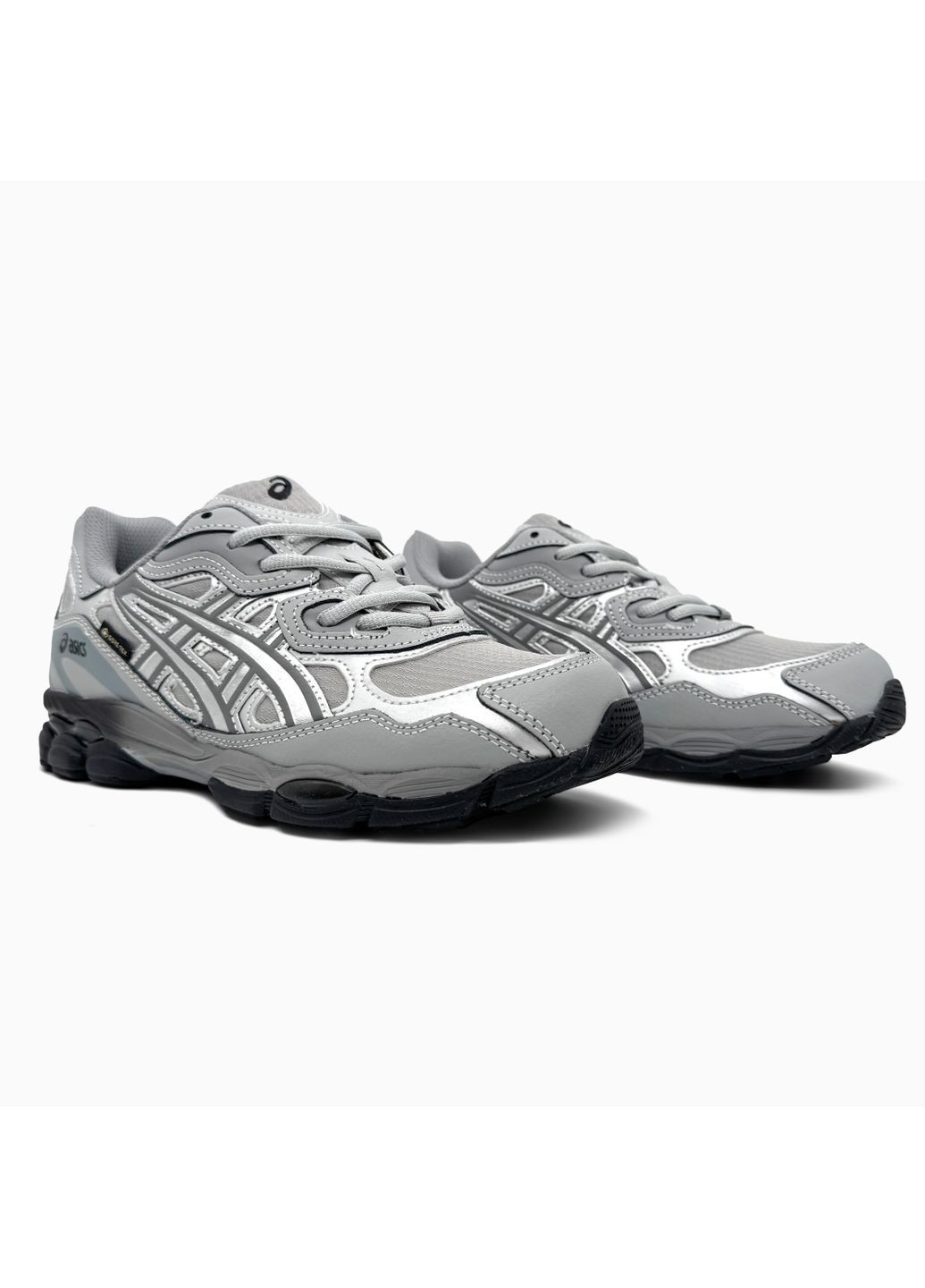 Черные демисезонные кроссовки мужские asics gel-nyc silver / black gore-tex асикс гель нюк No Brand