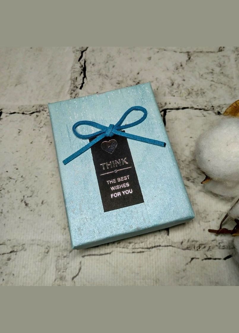 Подарункова коробка для прикрас біжутерії 9х7х2,7 см Блакитна No Brand (327367969)