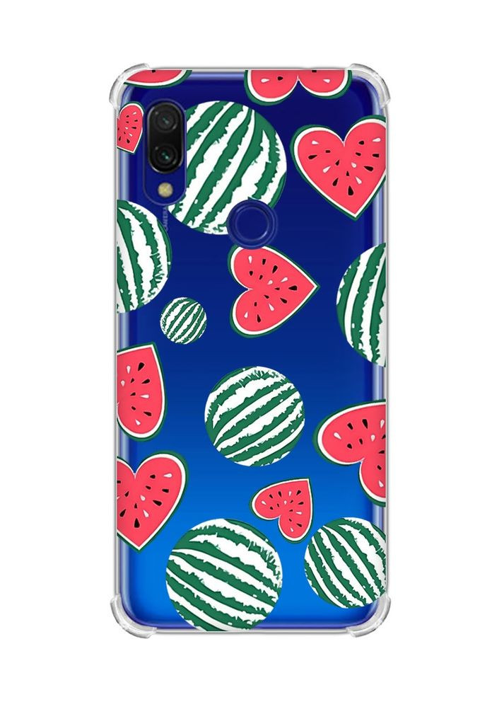 Чехол с утолщёнными углами на Xiaomi Redmi 7:: Арбузы сердечка /принт 343/ Creative (360693198)