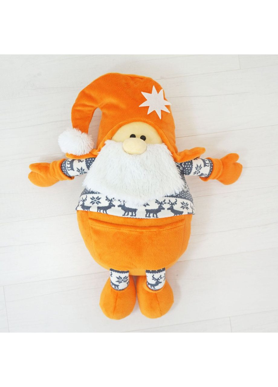 М'яка іграшка гномик Санта 53см оранжево-сірий (KD1771) Kidsqo (365546724)