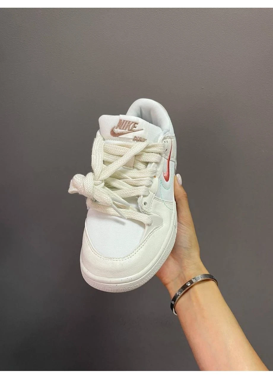 Білі літні кросівки nike sb dunk pale ivory pink найк сб данк No Brand