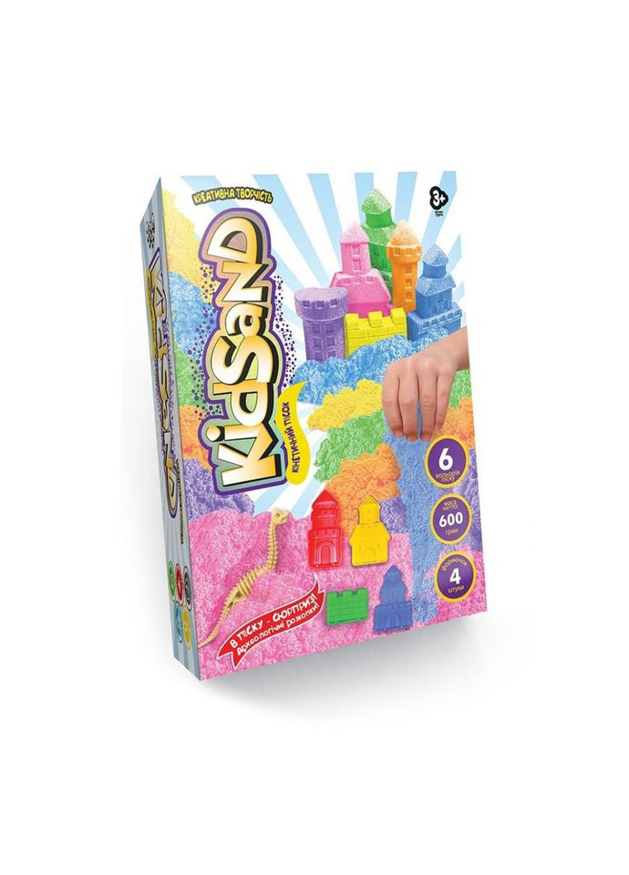Креативна творчість "Кінетичний пісок "KidSand" KS-04-04U коробка 600 г Danko Toys (327218642)