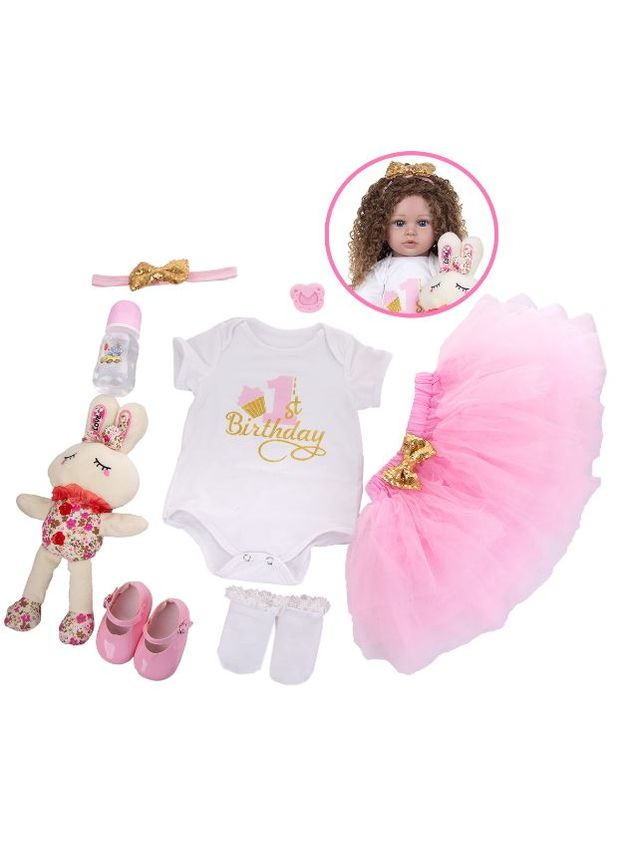 Кукла Реборн девочка Анютка винилсиликоновая 60 см (М2056057) KEIUMI (301021266)