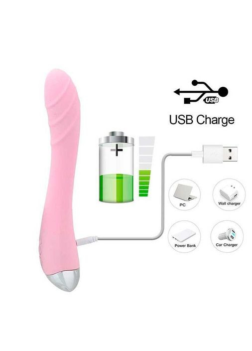 Вібратор Silver Fox для стимуляції точки G USB K0825-1 No Brand (366665619)