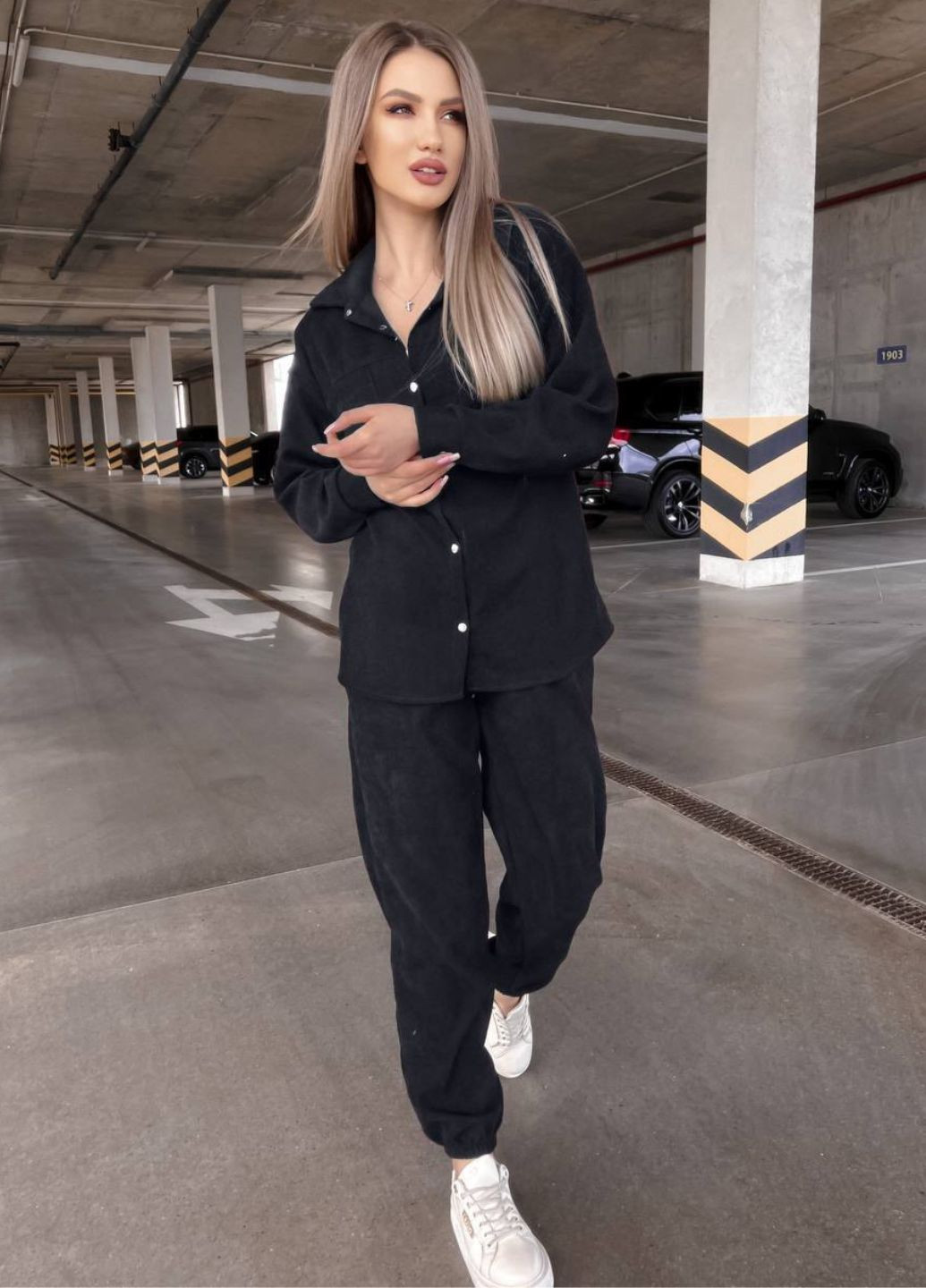 Базовый повседневный костюм вельветовый двойка: рубашка на кнопках + штаны на резинке Tik-Tak (324162252)