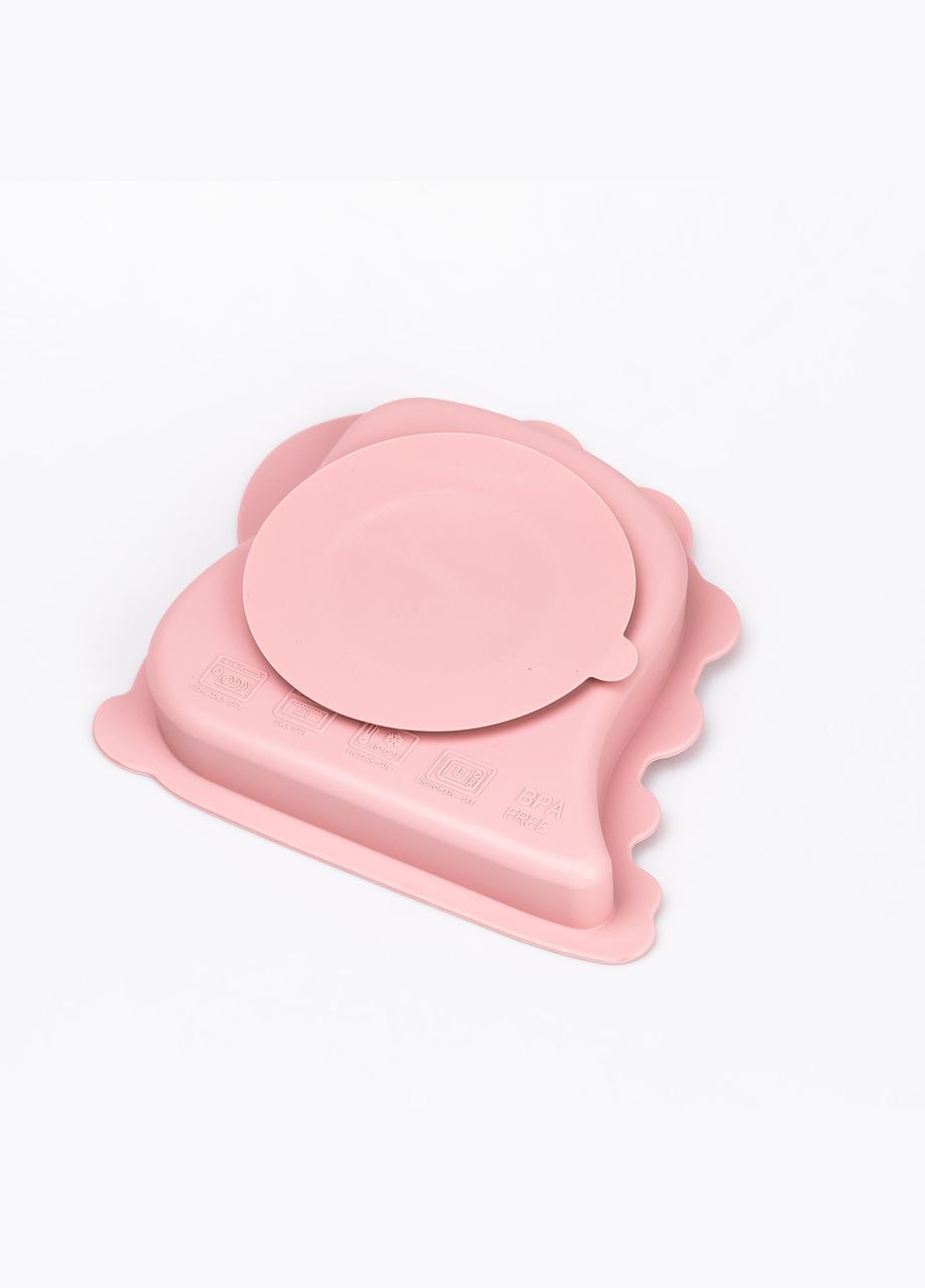 Детский набор силиконовой посуды 3 предмета Розовый HP34545P TS Kitchen (306849919)