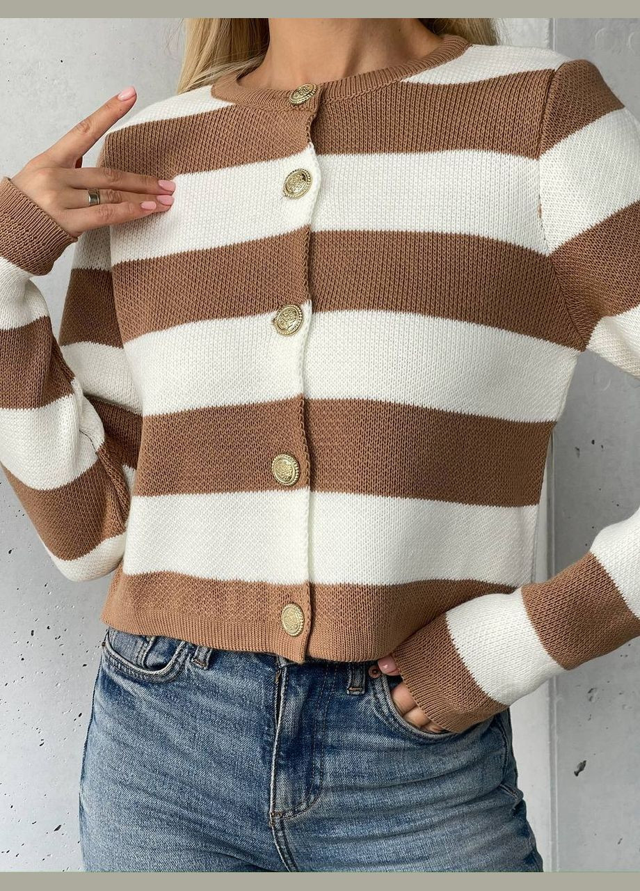 Бежевый демисезонный кардиган No Brand