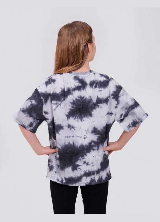 Белая футболка белый с черным Smil