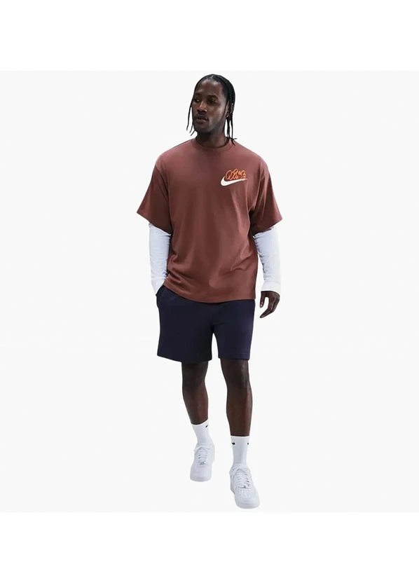 Коричневая футболка solo swoosh mens t-shirt brown ih4294-218 Nike