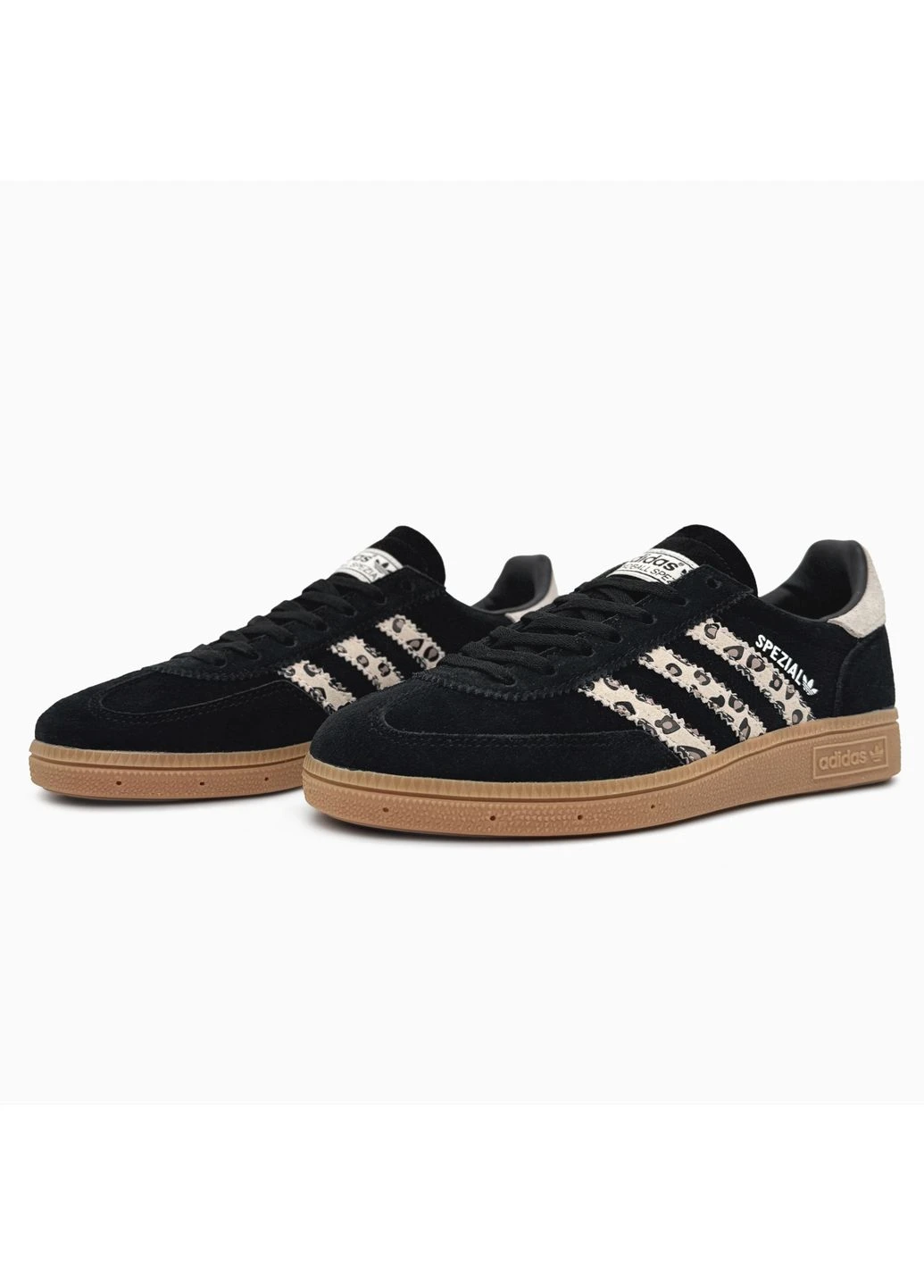 Чорні літні кросівки adidas handball spezial black/wonder leopard адідас спеціал No Brand
