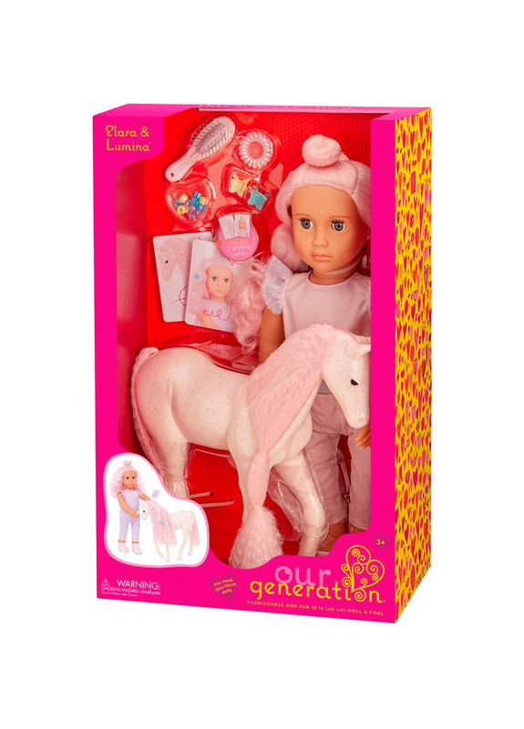 Кукла Элара с жеребцом Люмина и аксессуарами 46 см (BD31493Z) Our Generation (367055897)