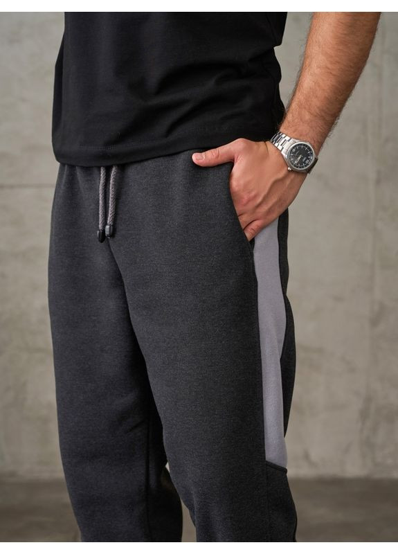 Темно-серые спортивные демисезонные брюки ISSA PLUS