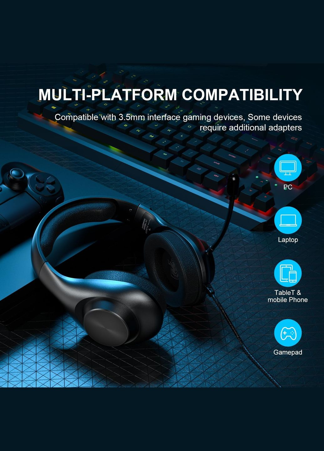 Ігрові навушники Each H-7 з мікрофоном ( ) Kotion Each (315435708)