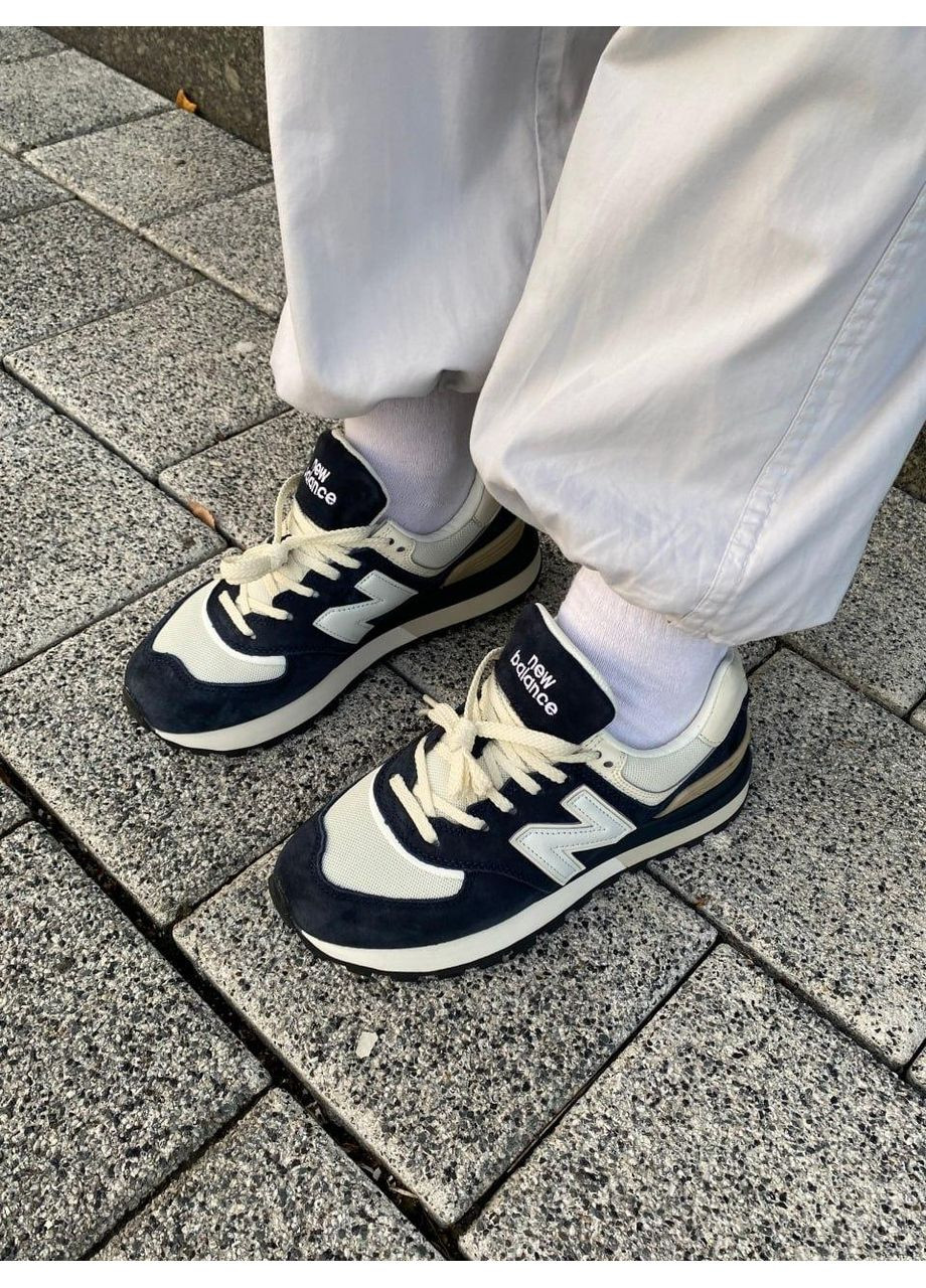 КРОСІВКИ ЖІНОЧІ NEW BALANCE 574 LEGACY BLUE WHITE НЬЮ БЕЛАНС 574 No Brand білі демісезони (368647154)