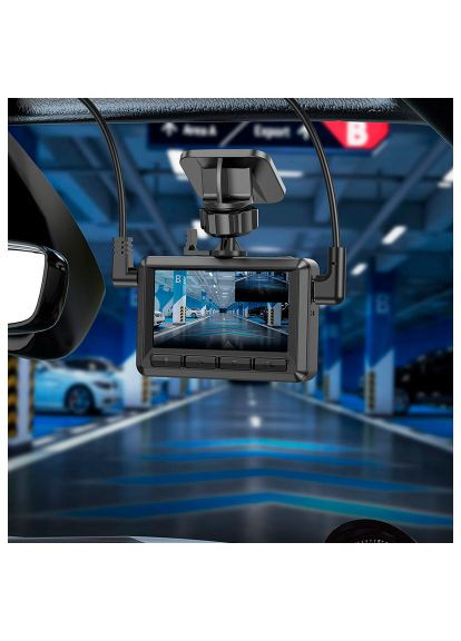 Відеореєстратор DV3 Driving recorder with display dual-channel Black (6942007608183) Hoco DV3 Driving recorder with display dual-channel Bla (369879214)