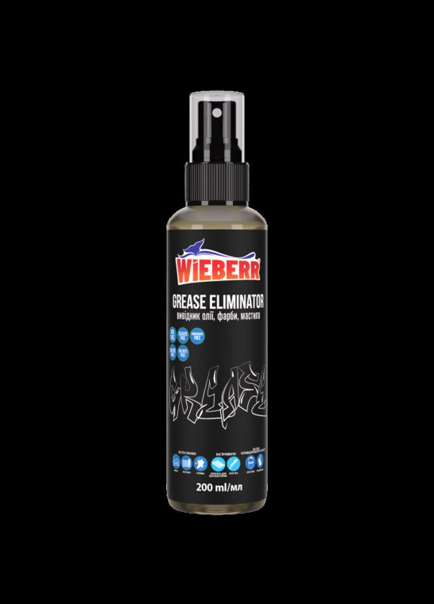 Вивідник олії, фарби, мастила Wieberr Grease Eliminator 200 мл No Brand (346507789)
