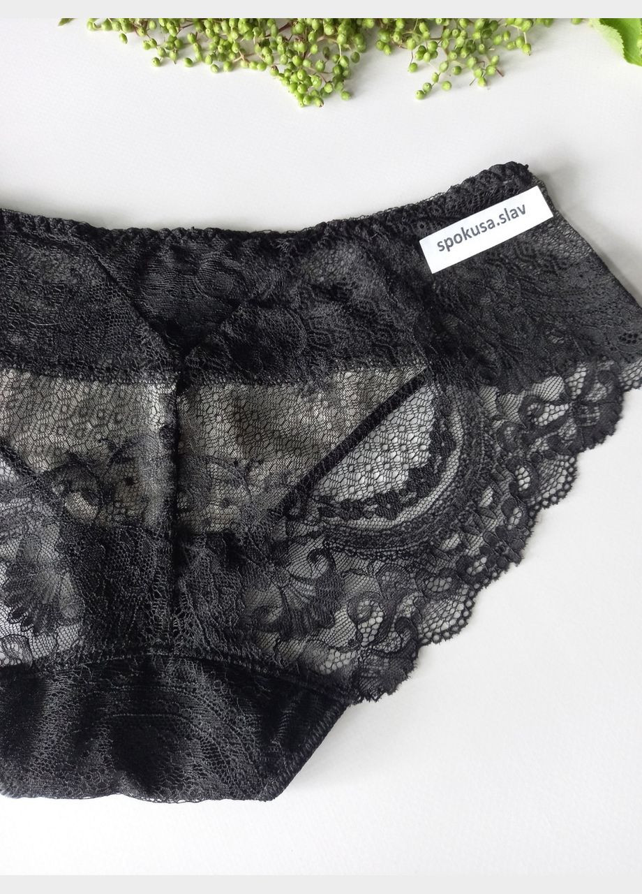 Женские кружевные черные слипы Орхидея 710 385 Orhideja (368787605)