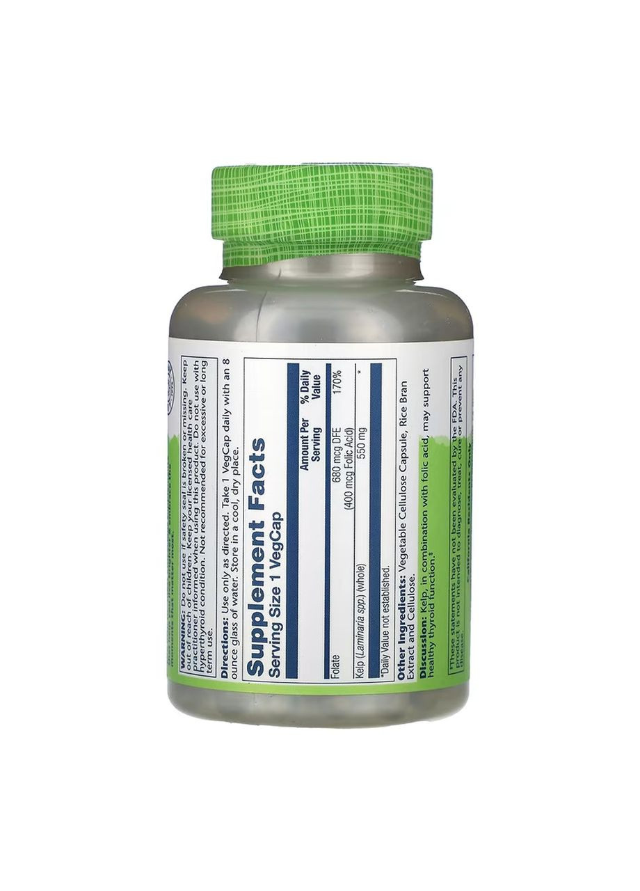 Kelp 550mg - 180 vcaps Solaray (369396647)
