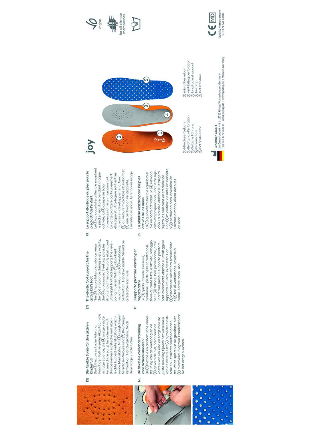 Детская амортизирующая стелька Joy 122 ( ) Pedag (331165002)