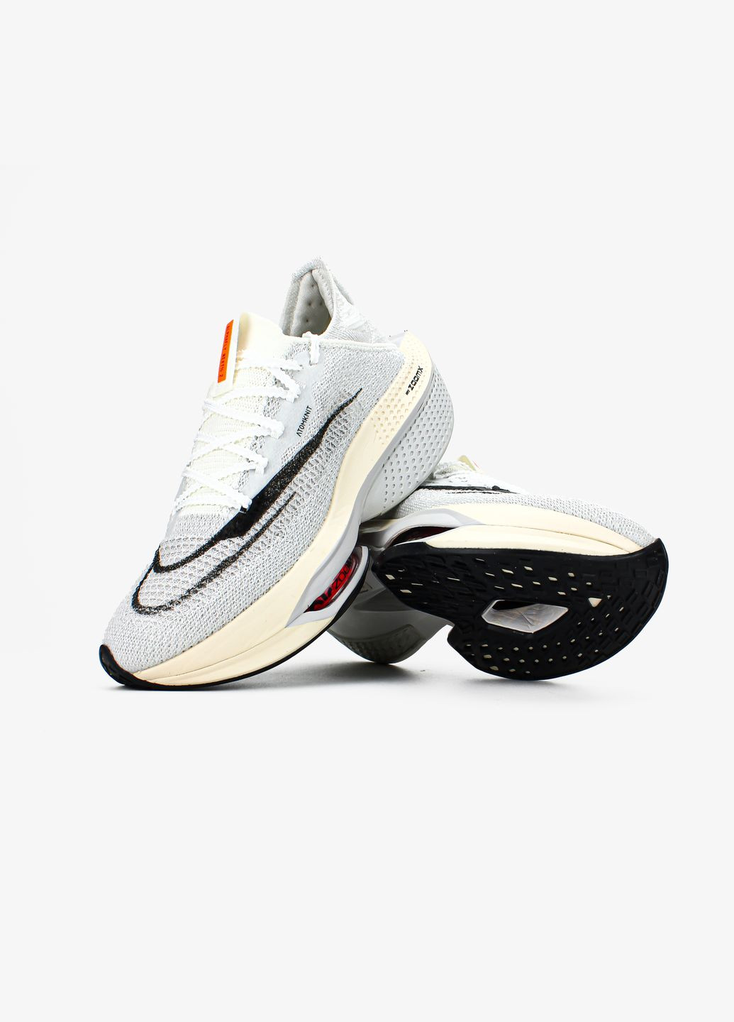 Белые демисезонные кроссовки мужские и женские nike air zoom alphafly next 2 white | найк аир зум белые No Brand