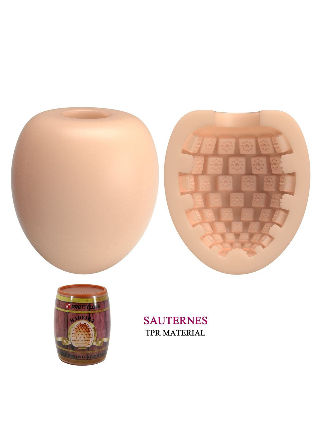 Мастурбатор яйце Barrel бежевий, 5.5 см Pretty Love (361670034)