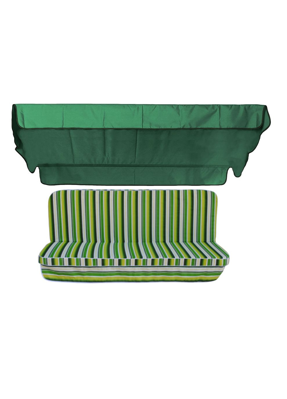 Комплект подушек для качелей Verrano 170x110x6 зеленый тент 120x200 eGarden (279784111)