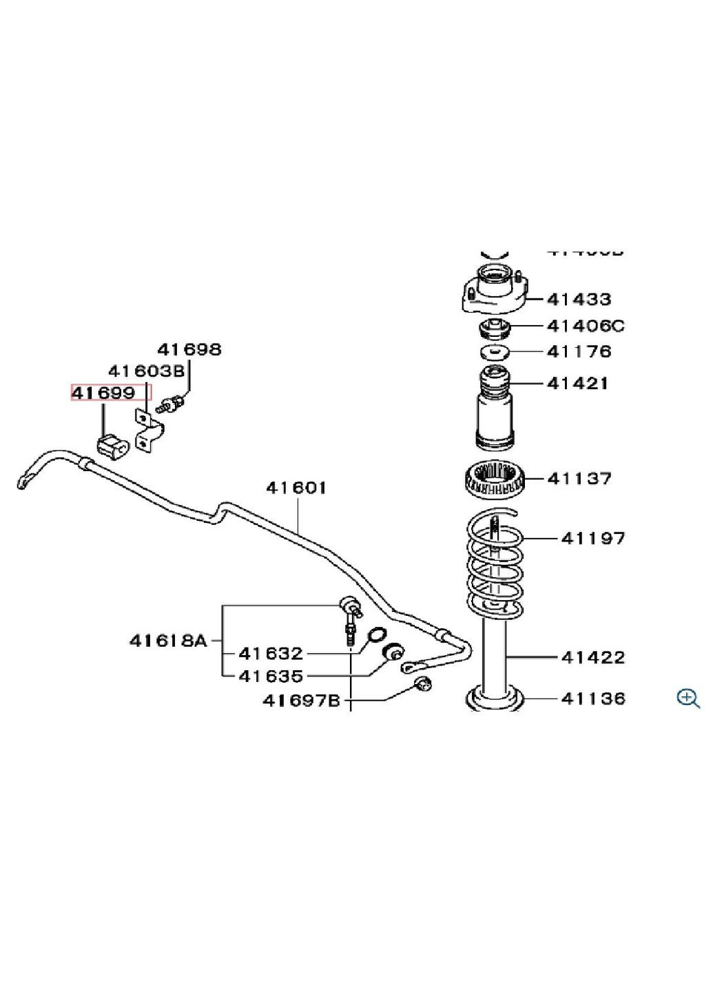 Втулка стабилизатора заднего Q001-0270 Аутлендер 2003-2006 MR403775 Q-FIX Outlander (345736043)