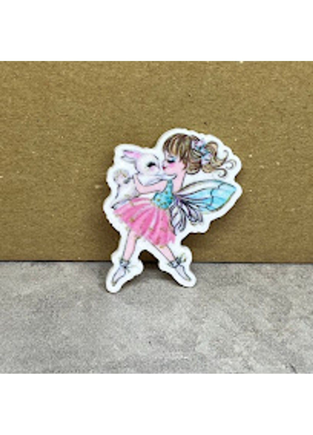 Серединка для бантів Дівчинка з кроликом, розмір 30*40 мм, арт 09982, 1 шт No Brand (339102082)